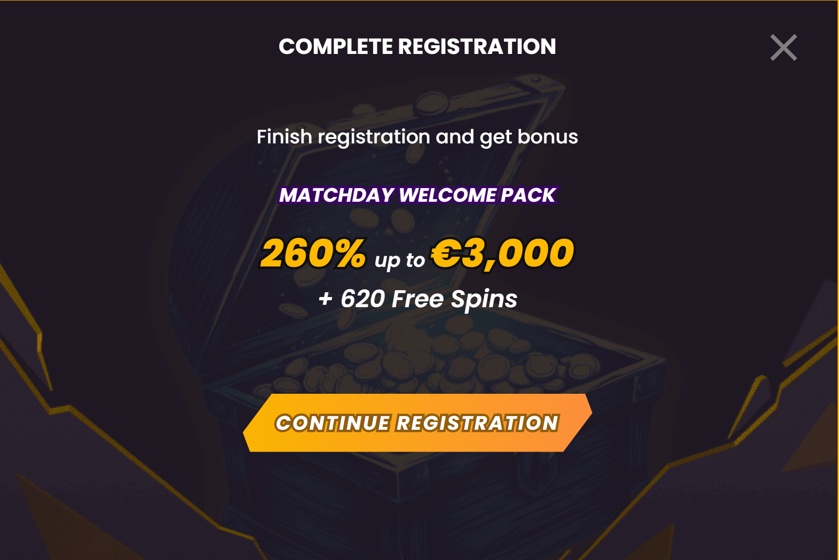 WildTokyo registrační bonus screenshot